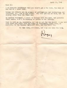 The Book of Fort Dix - Note from Roger - 1941