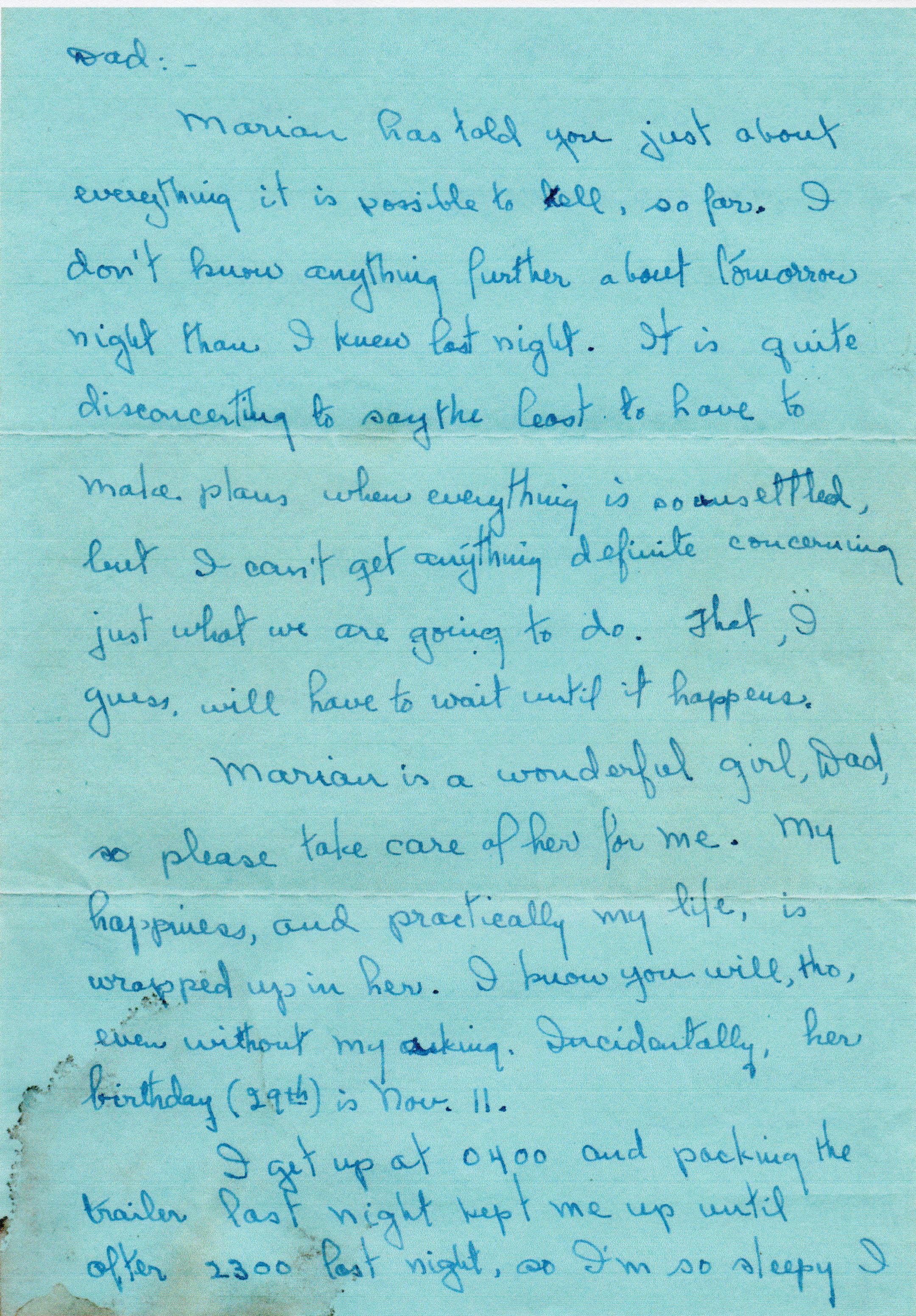 APG - letter to Grandpa - Nov., 1944